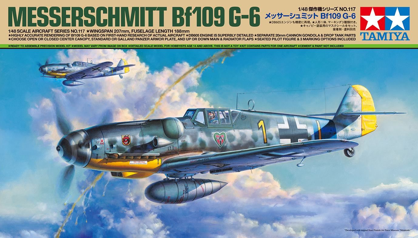 Tamiya 1/48 Scale Messerschmidtt Bf109 G-6 Model Kit