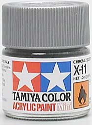 Tamiya X-11 Chrome Silver - 10ml - Click Image to Close