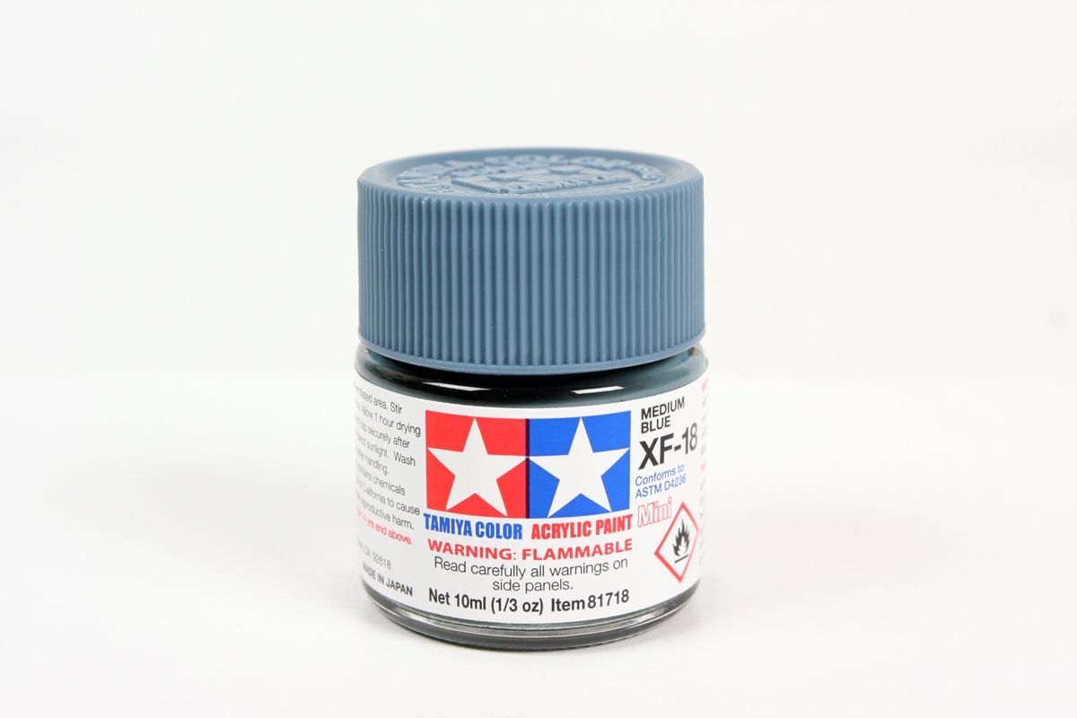 Tamiya XF-18 Medium Blue - 10ml - Click Image to Close