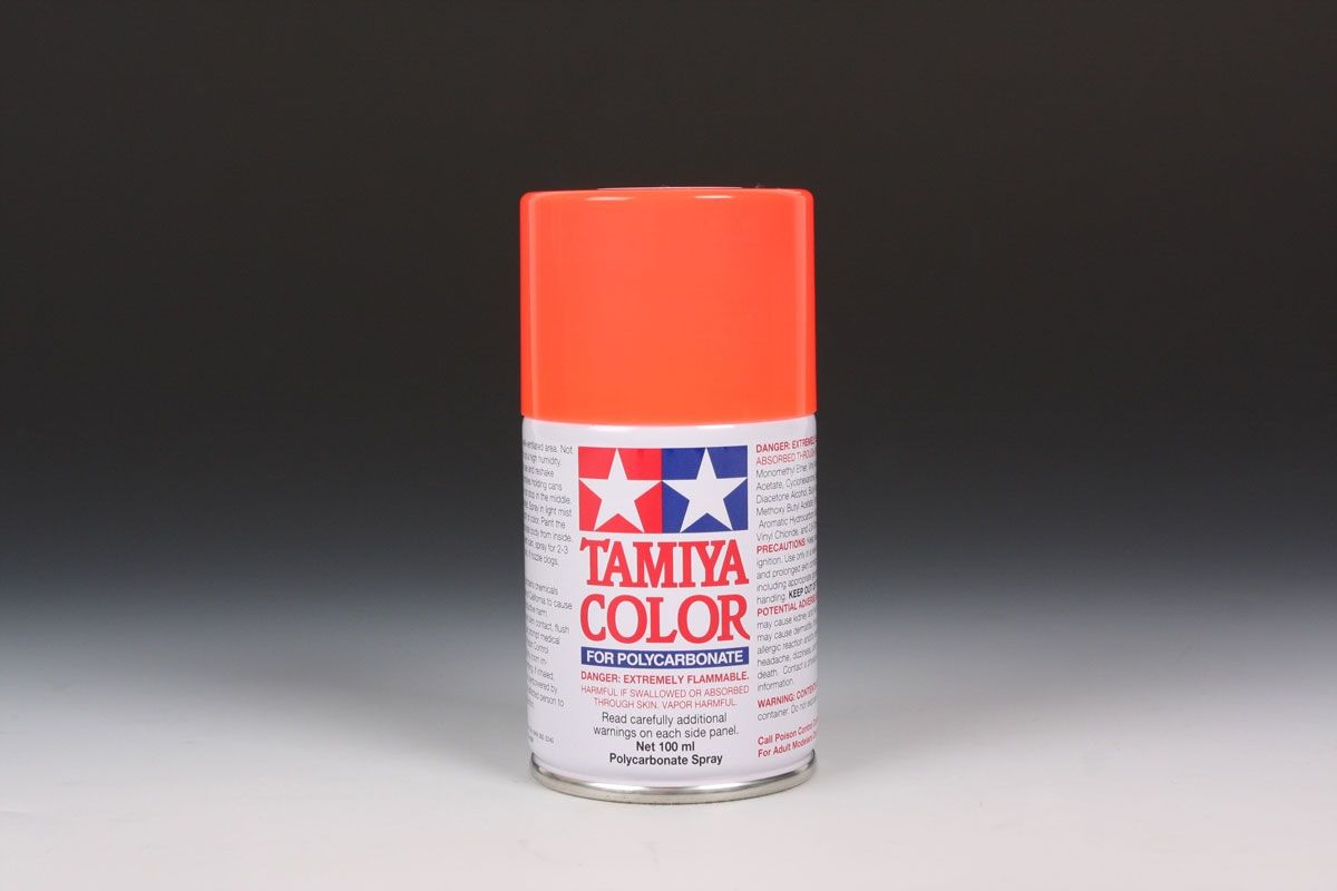 Tamiya PS-20 Fluorescent Red 100ml Spray Can - Click Image to Close