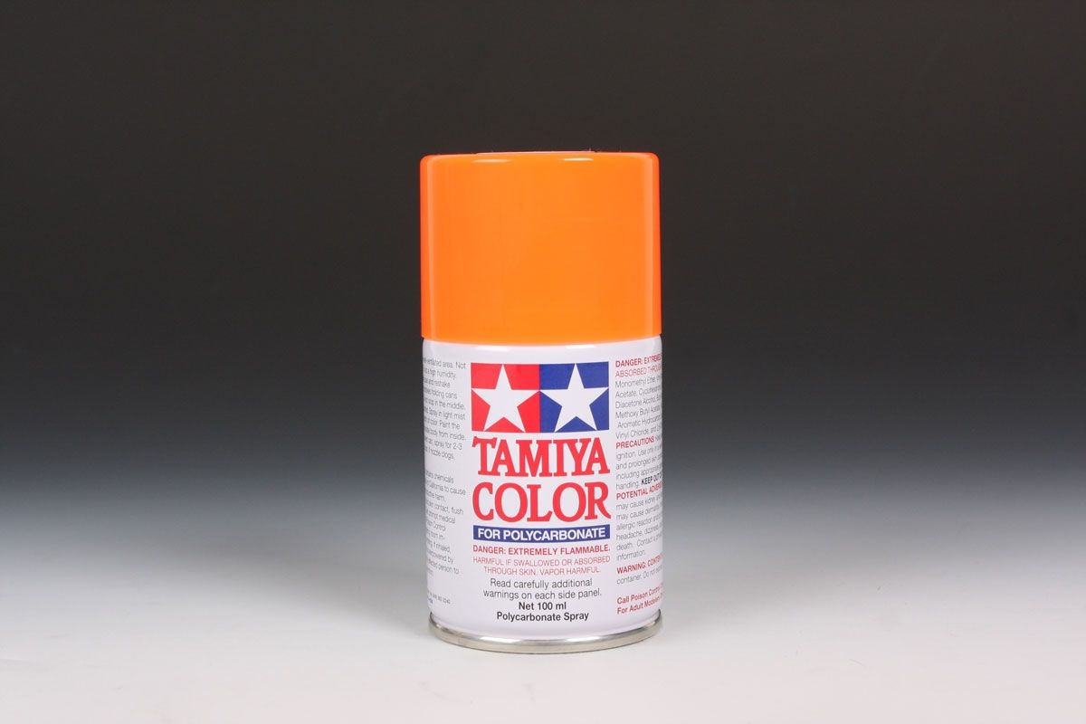 Tamiya PS-24 Fluorescent Orange 100ml Spray Can - Click Image to Close