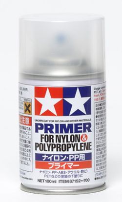 Tamiya Primer for Nylon and Polypropylene - 100ml Spray Can - Click Image to Close