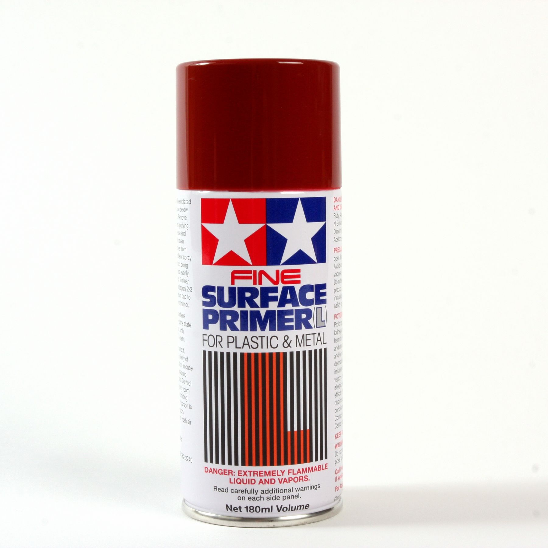 Tamiya Fine Surface Primer - Oxide Red - 180ml Spray Can - Click Image to Close