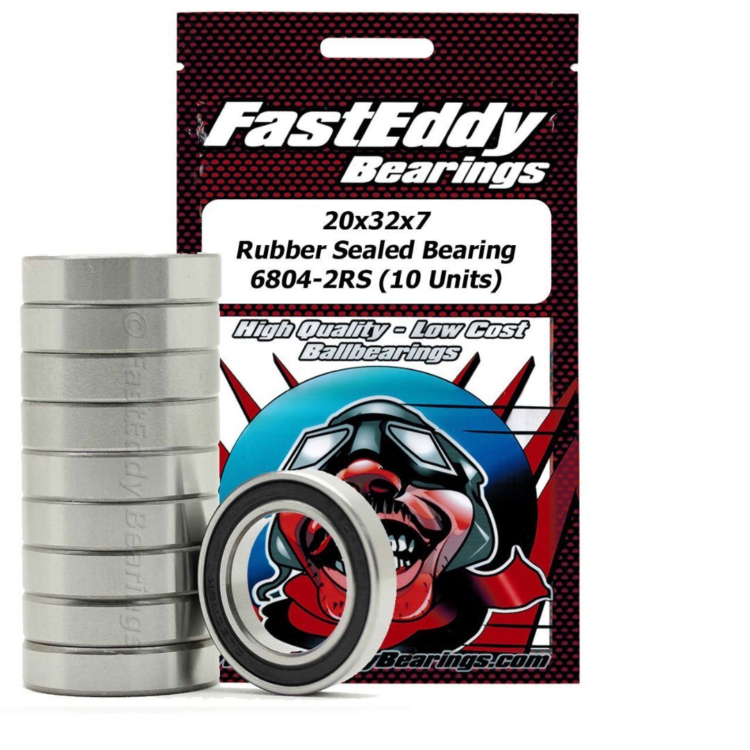 Fast Eddy 20x32x7 Rubber Sealed Bearing 6804-2RS (10)