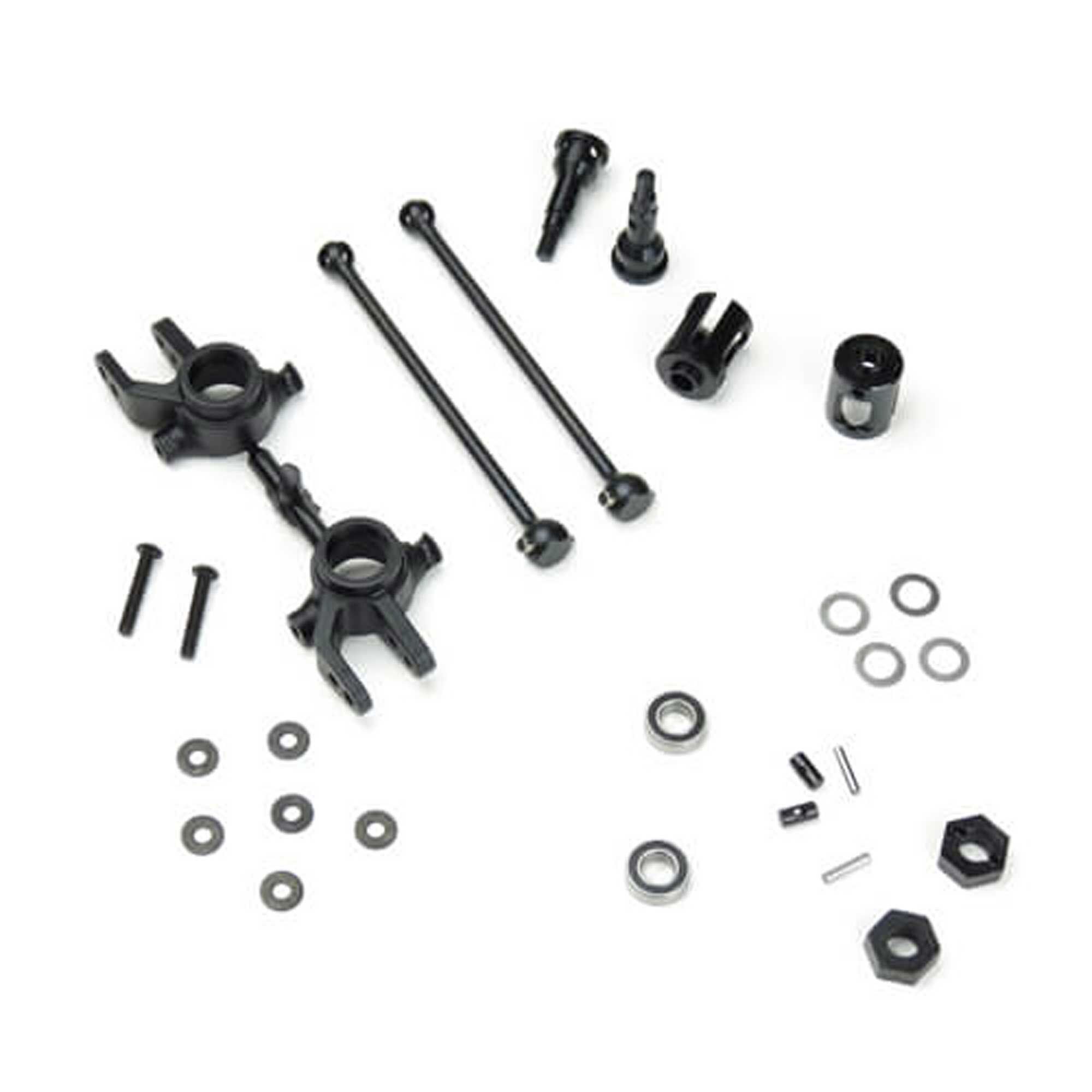 Tekno Front M6 (6mm) Driveshafts and Steering Blocks for Slash 4