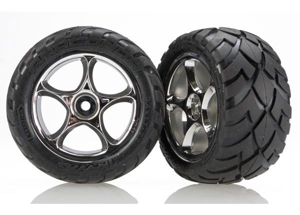 Traxxas Anaconda Rear Tires w/Tracer Wheels (2) (VXL Bandit)
