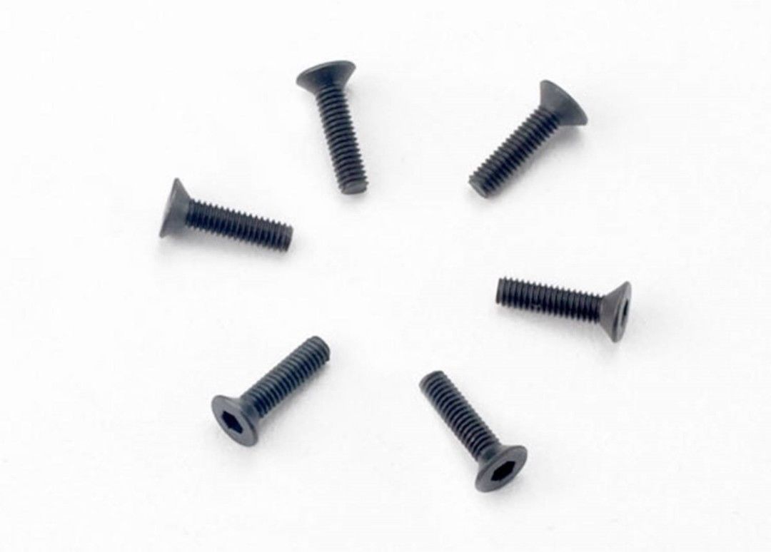 Traxxas 2.5x10mm Countersunk Machine Screws (Hex Drive) (6) - Click Image to Close