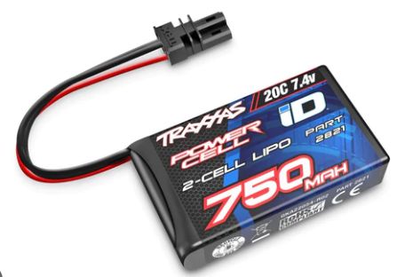 Traxxas 750mAh 2S 7.4V 20C LiPo ID Softcase Battery