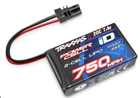 Traxxas 750mAh 2S 7.4V 20C LiPo ID Softcase Battery - Click Image to Close