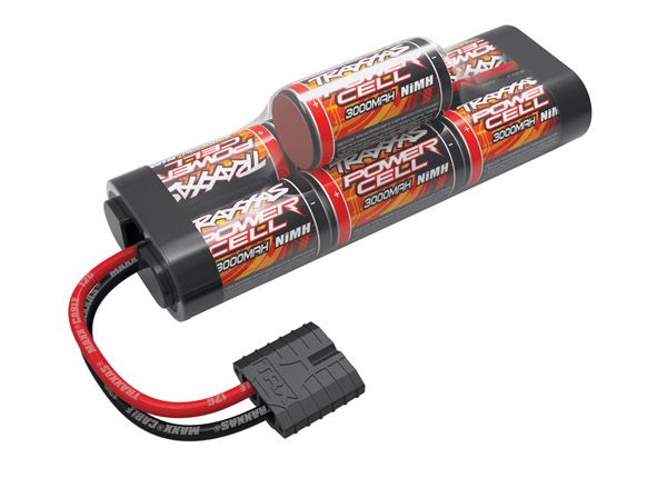 Traxxas Power Cell 3000mAh 8.4V NiMH iD Plug Hump 140x45x45mm - Click Image to Close