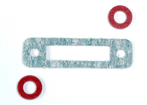 Traxxas Exhaust Header Gasket (1)/ Gaskets, Pressure Fitting (2) - Click Image to Close