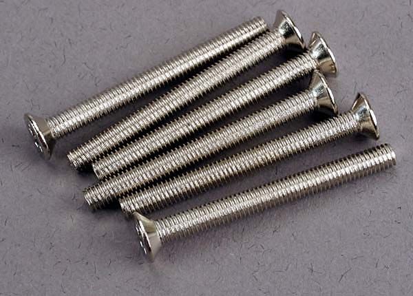 Traxxas Screws, 3x30mm Countersunk Machine (6)