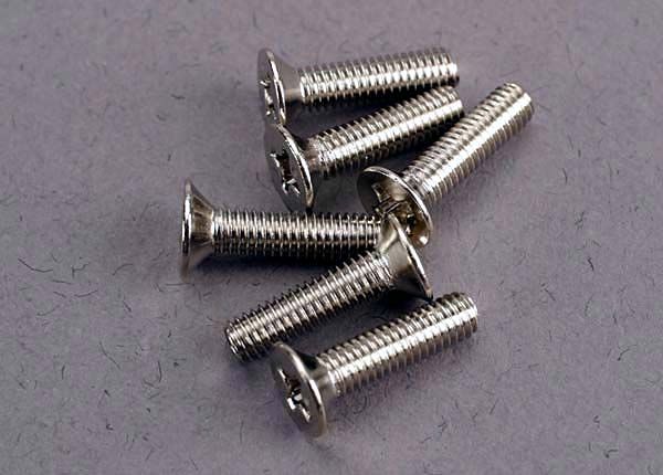 Traxxas 3x12mm Flat Head Machine Screw (6) - Click Image to Close