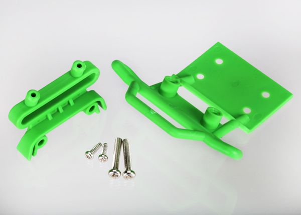 Traxxas Front Bumper & Mount (Green) (Grave Digger)