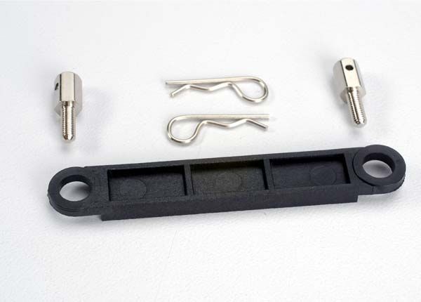 Traxxas Battery Hold Down Plate (Black)(2 Body Clips) - Click Image to Close