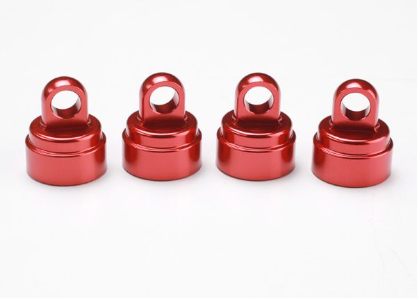 Traxxas Aluminum Ultra Shock Cap (Red) (4) - Click Image to Close