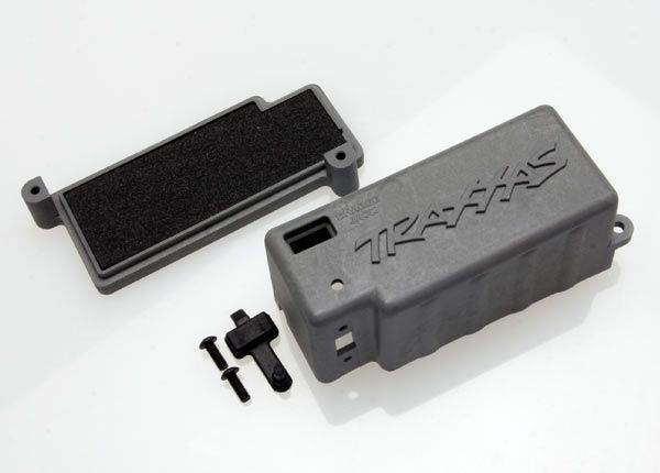 Traxxas Box, Battery (grey)/ Adhesive Foam Chassis Pad/Charge - Click Image to Close