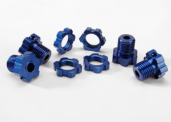 Traxxas 17mm Splined Wheel Hub Set (Blue) (4) - Click Image to Close