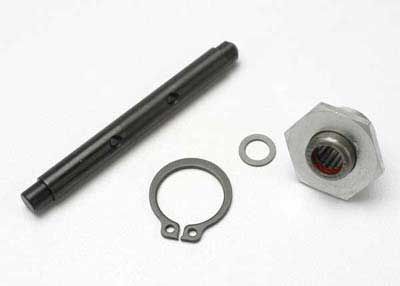 Traxxas Revo Primary Shaft/ 1st Speed Hub/ One-Way Bearing/ Snap