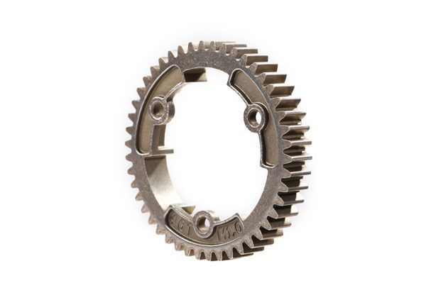 Traxxas Spur Gear, 46-tooth, Steel (wide-face, 1.0 metric pitch) - Click Image to Close