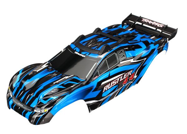 Traxxas Body, Rustler 4X4, Blue