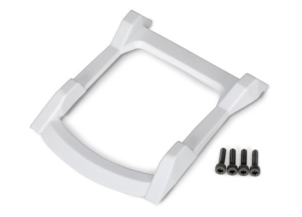 Traxxas Skid plate, roof (body) (white)/ 3x12 CS (4) - Click Image to Close