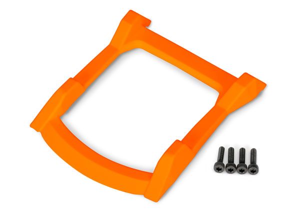 Traxxas Skid Plate, Roof (body) (orange)/ 3x12 CS (4) - Click Image to Close