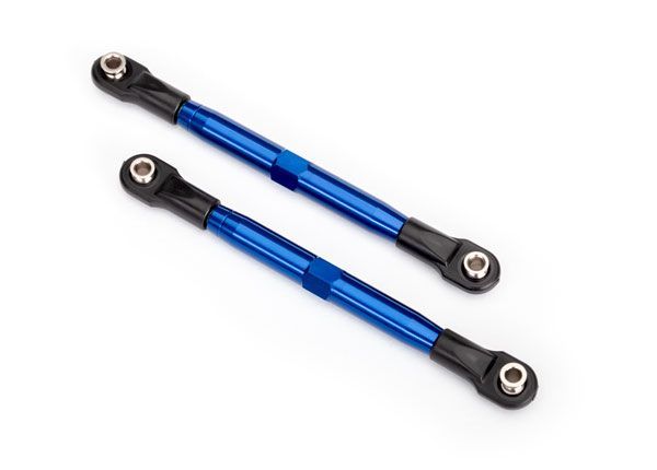 Traxxas Toe links TUBES blue-anodized, 7075-T6 aluminum - Click Image to Close