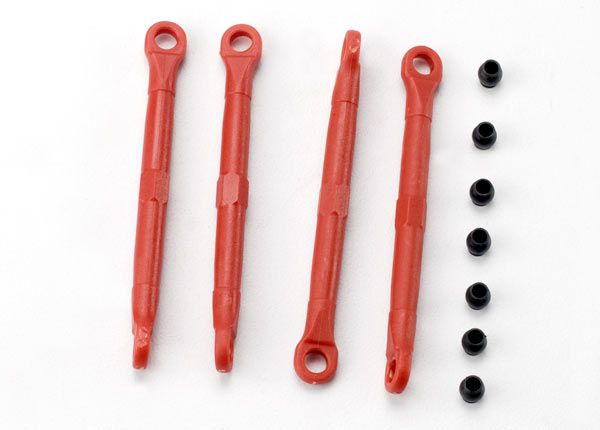 Traxxas Toe Link, Front & Rear (molded composite) (red) (4)/ - Click Image to Close