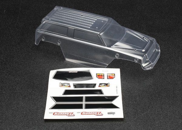 Traxxas 1/16 Scale Summit Body w/Decal Sheet (Clear)