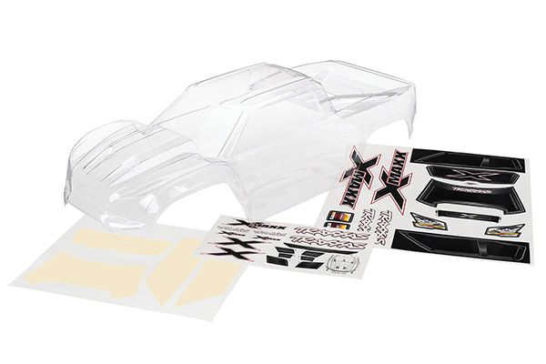 Traxxas Body, X-Maxx (clear, trimmed, requires painting)/ Window