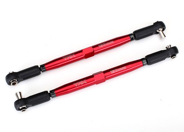 Traxxas Toe Links, X-Maxx (TUBES red-anodized, 7075-T6 aluminum) - Click Image to Close