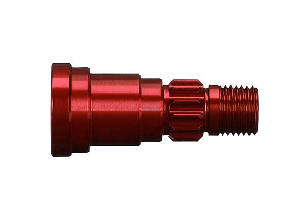 Traxxas Stub Axle, Aluminum (Red-Anodized) (1) - Click Image to Close