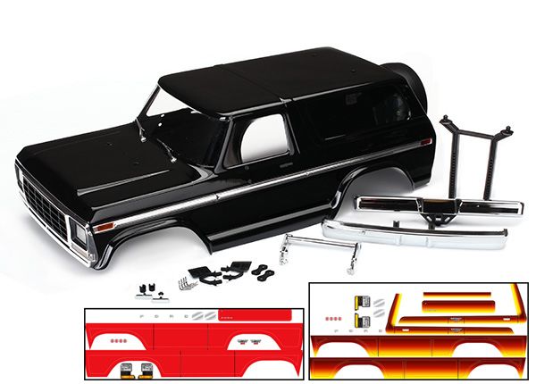 Traxxas Body, Ford Bronco, Complete (black)