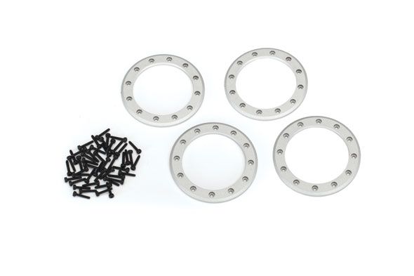 Traxxas Beadlock Rings, Satin (2.2\') (aluminum)(4)/ 2x10 CS (48