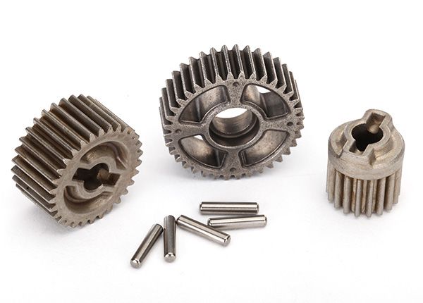 Traxxas Gear Set, Transmission, Metal includes 18T, 30T input - Click Image to Close