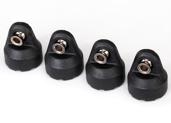 Traxxas Shock Caps (black) (4) (assembled with hollow balls)