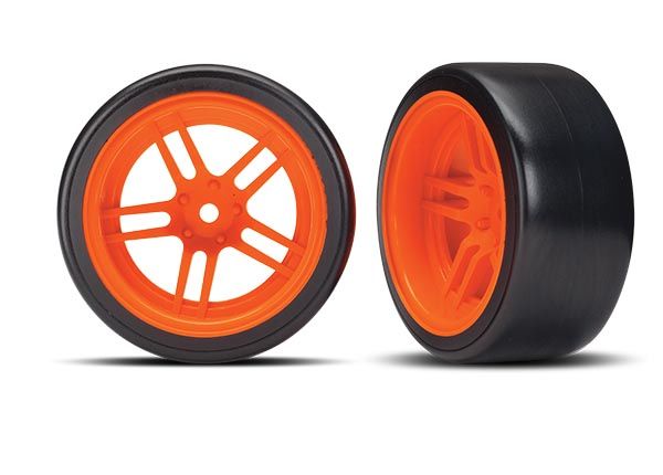 Traxxas (split-spoke orange wheels 1.9) Drift Rear