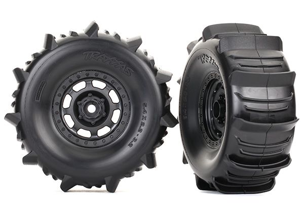 Traxxas Tires and Wheels, Assembled, Glued Desert Racer wheels,