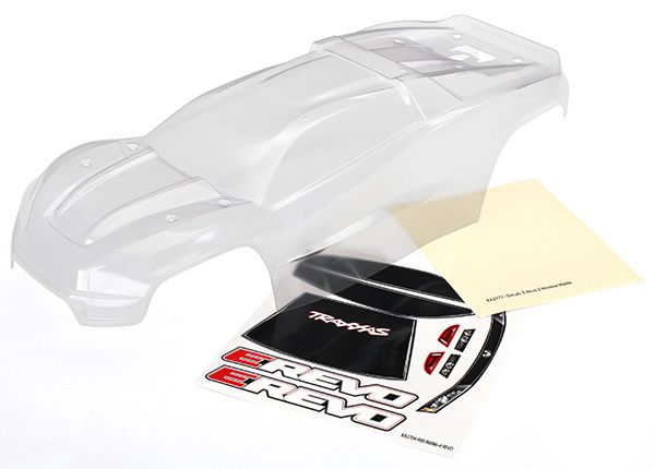 Traxxas Body, E-Revo 2 (clear, requires painting)/Window, Grill