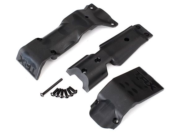 Traxxas Skid Plate Set, Front/ Skid Plate, Rear/3x10 BCS (6)/ 3x - Click Image to Close