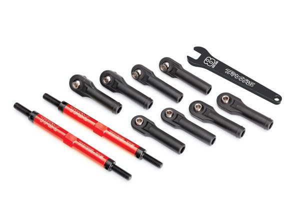 Traxxas Toe Links, E-Revo VXL TUBES red-anodized, 7075-T6