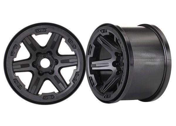 Traxxas Wheels, Carbide 3.8\"\" (black) (2) (17mm splined)