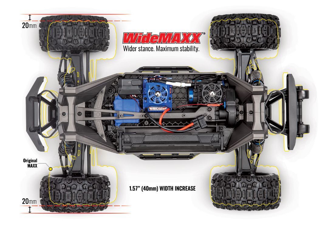 Traxxas Maxx 4S V2 Brushless Monster Truck w/ WideMaxx - Blue