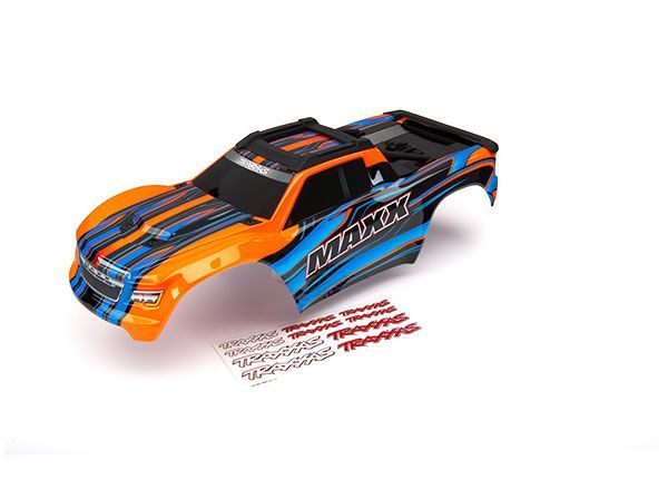 Traxxas Body, Maxx, Orange (painted)/ Decal Sheet