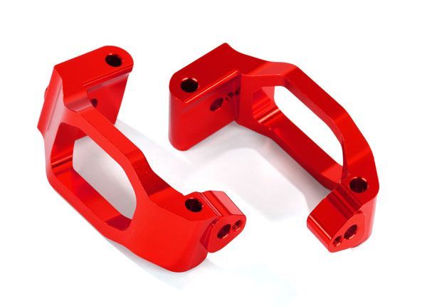 Traxxas Caster Blocks (c-hubs), 6061-T6 Aluminum (red-anodized)