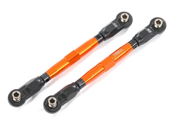 Traxxas Toe Links, Front TUBES orange-anodized, 7075-T6