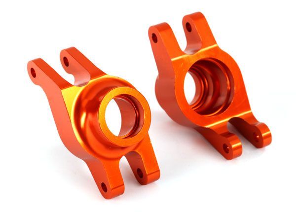 Traxxas Carriers, Stub Axle (orange-anodized 6061-T6 aluminum)