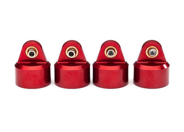 Traxxas Shock Caps, Aluminum (red-anodized), GT-Maxx Shocks (4)