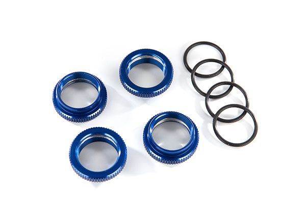 Traxxas Spring Retainer (adjuster), Blue-Anodized Aluminum